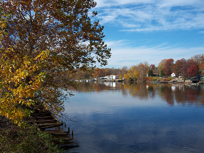 Delaware River at Delanco Township by Charles Rickards.